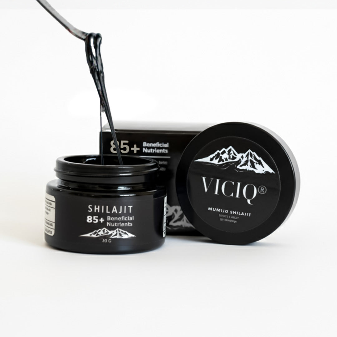 viciq Authentic Shilajit Hars 50G inclusief ijzeren maatlepel